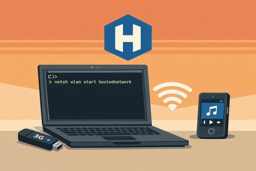 Cover image for My First Habr Post: Creating a Wi-Fi Hotspot with Windows netsh